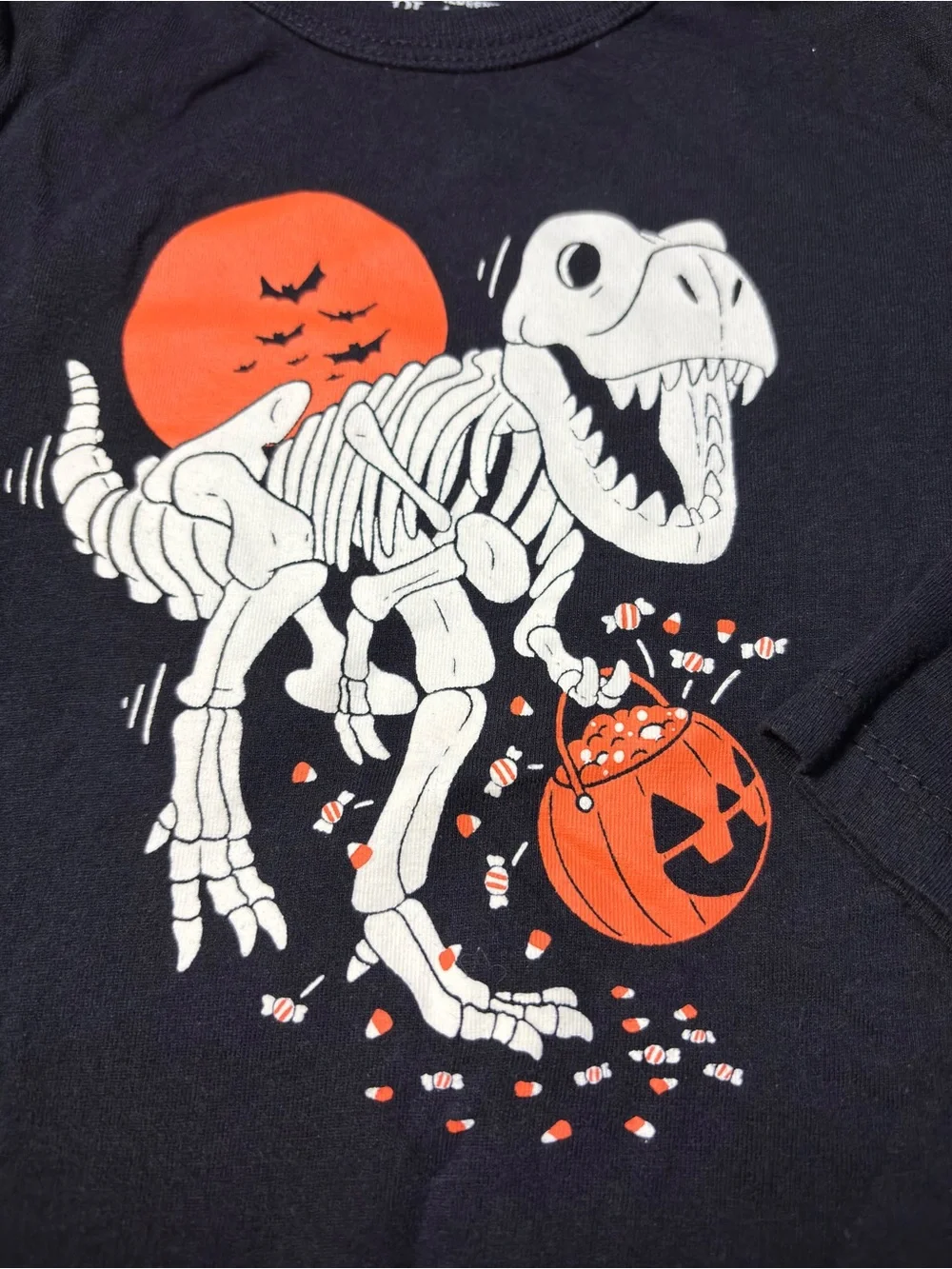 Children’s Place 18-24M Halloween Skeleton Dino Long-Sleeve Tee